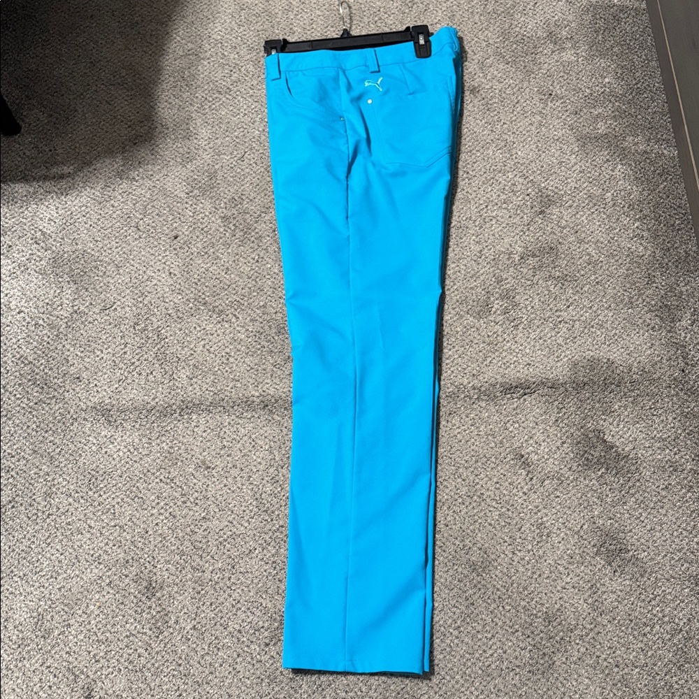 PUMA 32 x 32 TEAL STRETCH GOLF TECH PANTS